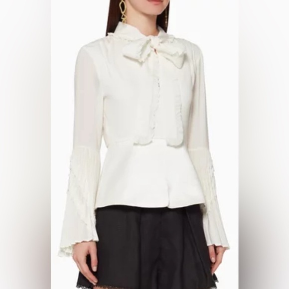 Alexis sorrenta white ruffle blouse XL NWOT - Picture 2 of 12